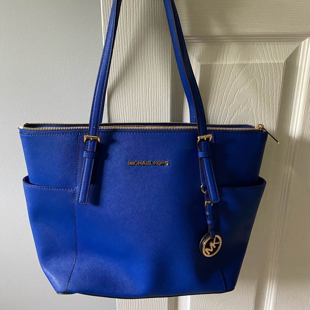 Cobalt Blue Michael Kors Jet Set Purse